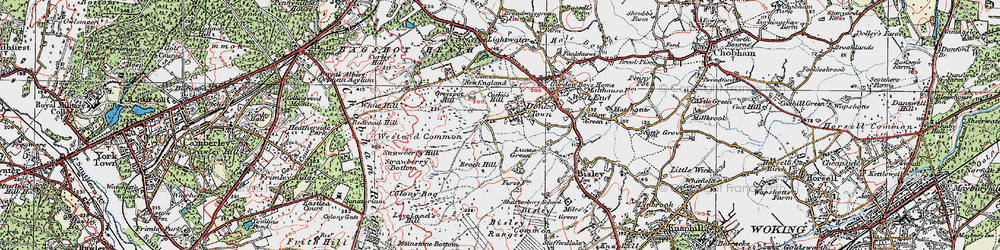 Old map of Donkey Town in 1920