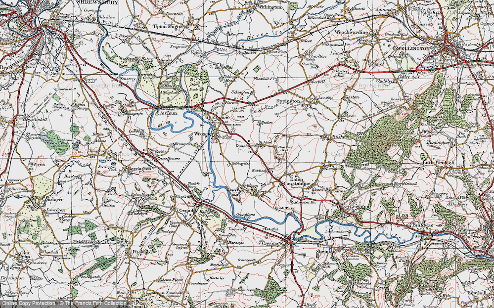 Old Map of Donnington, 1921 in 1921