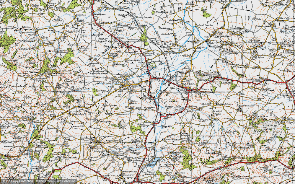 Old Map of Donyatt, 1919 in 1919