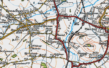 Old map of Donyatt in 1919