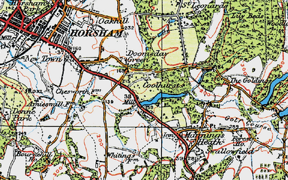 Old map of Doomsday Green in 1920