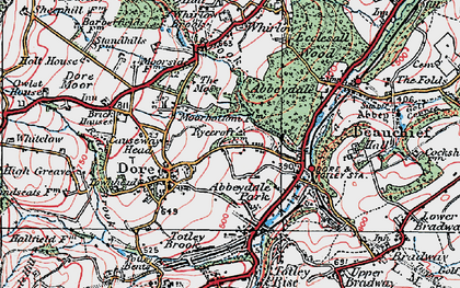 Old map of Dore in 1923