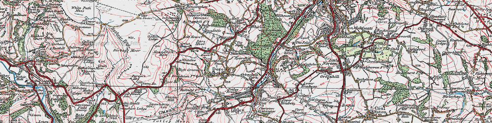 Old map of Dore in 1923