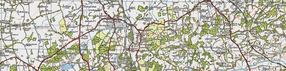 Old map of Dormansland in 1920