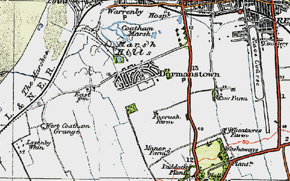Old map of Wilton Works (Chemicals) in 1925