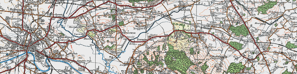 Old map of Dormington in 1920