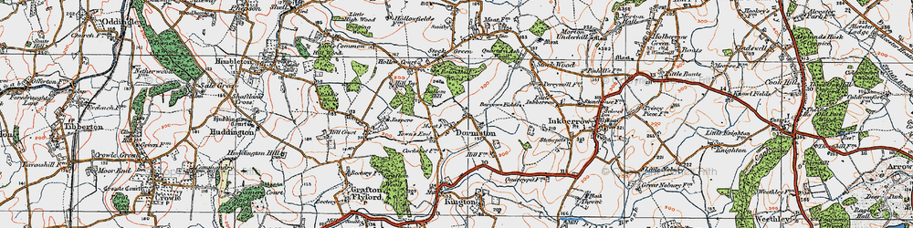 Old map of Dormston in 1919