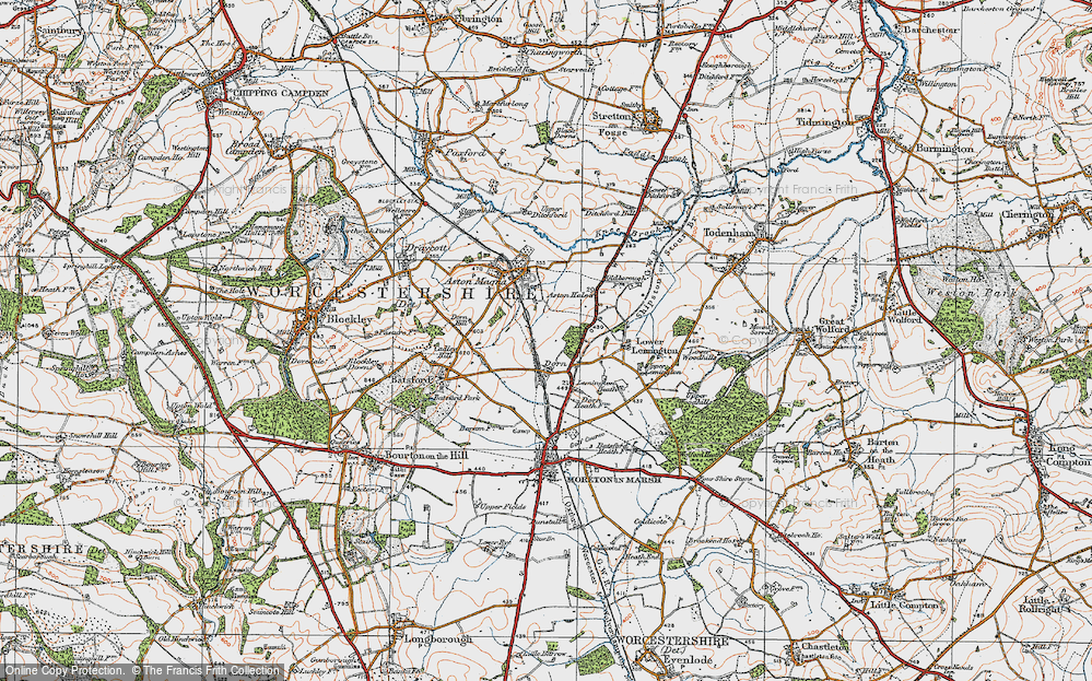 Old Map of Dorn, 1919 in 1919