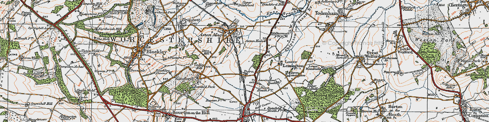 Old map of Dorn in 1919