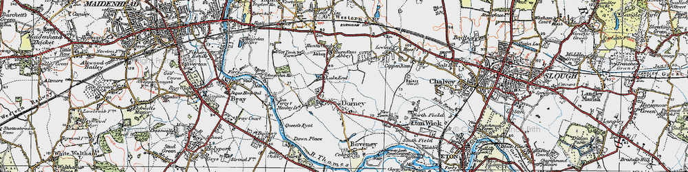 Old map of Dorney in 1920