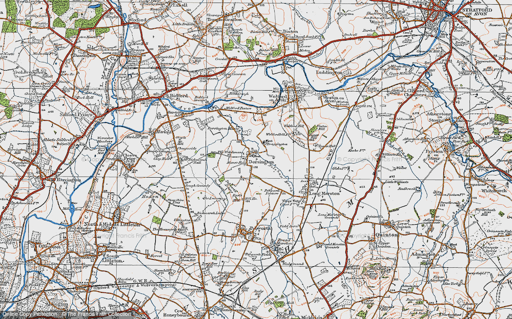 Old Map of Dorsington, 1919 in 1919