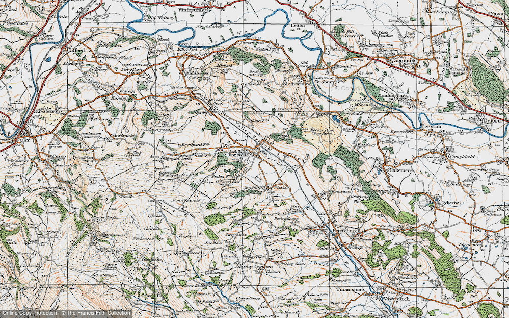 Old Map of Dorstone, 1920 in 1920