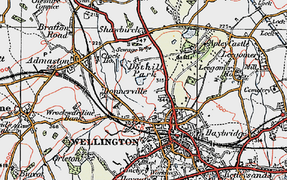 Old map of Dothill in 1921