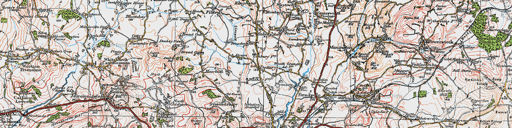 Old map of Dottery in 1919