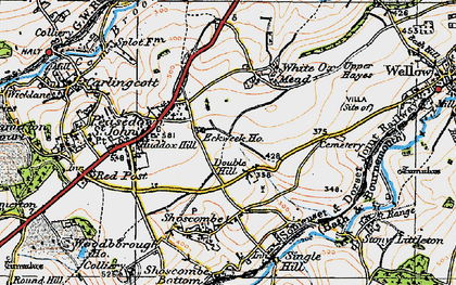 Old map of Double Hill in 1919