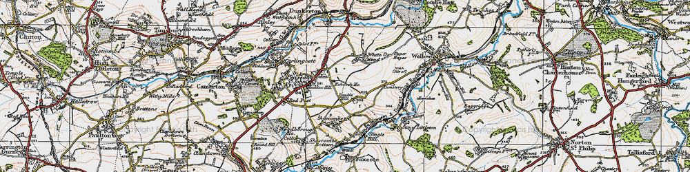 Old map of Double Hill in 1919