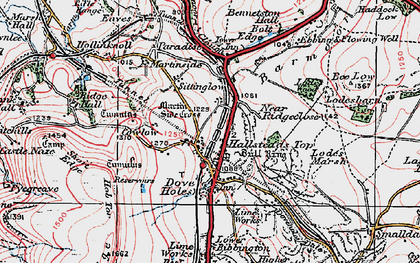 Old map of Dove Holes in 1923