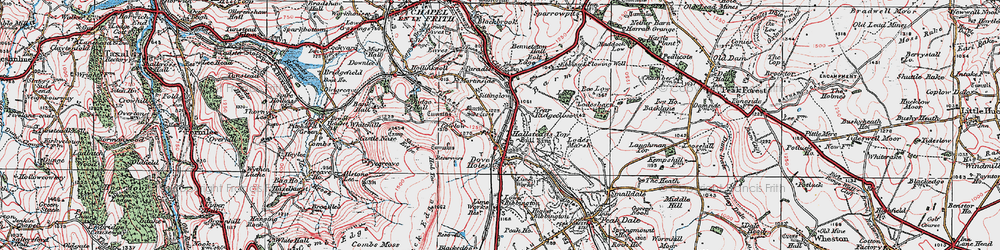 Old map of Dove Holes in 1923