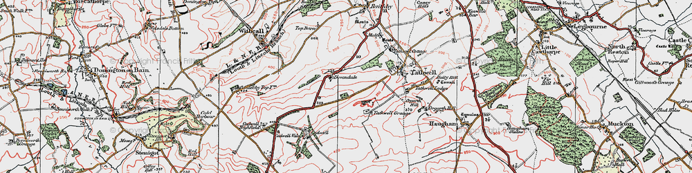 Old map of Dovendale in 1923