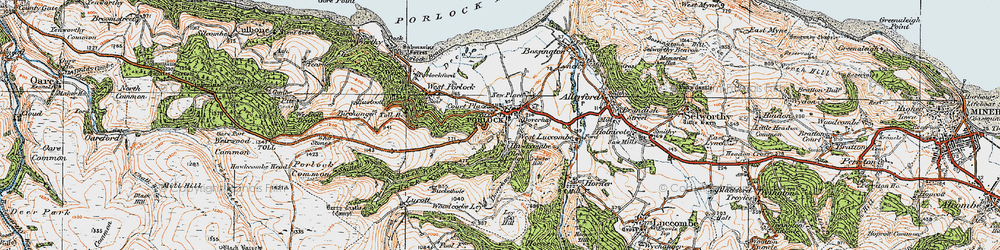 Old map of Doverhay in 1919