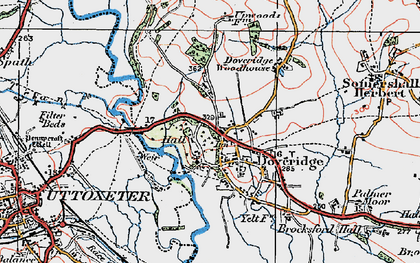 Old map of Doveridge in 1921