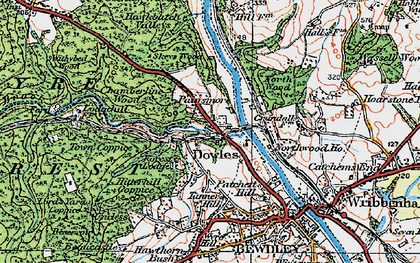 Old map of Dowles in 1921