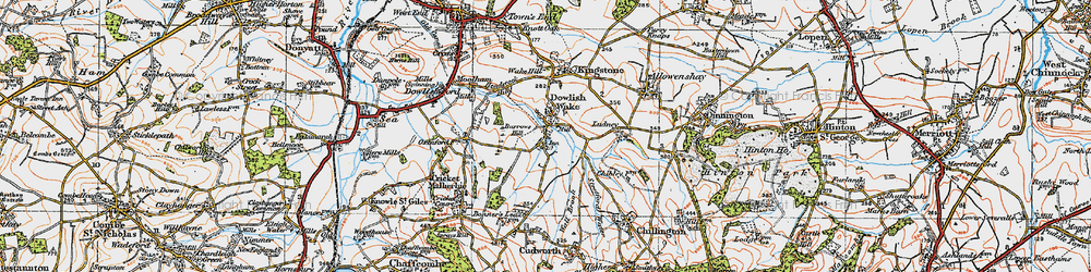 Old map of Burrows Hill in 1919