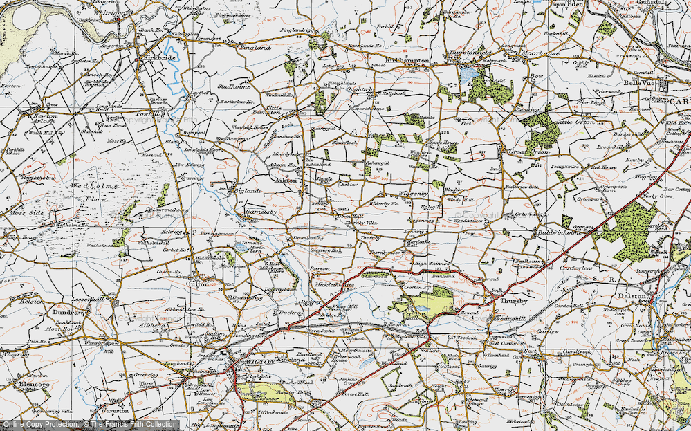 Old Map of Down Hall, 1925 in 1925