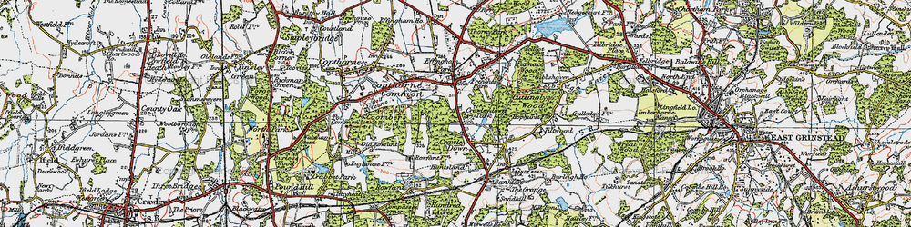 Old map of Rowfant in 1920