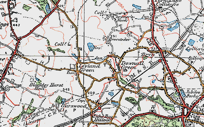 Old map of Downall Green in 1924