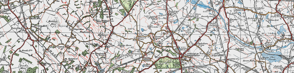 Old map of Downall Green in 1924