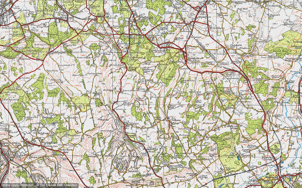 Old Map of Downe, 1920 in 1920