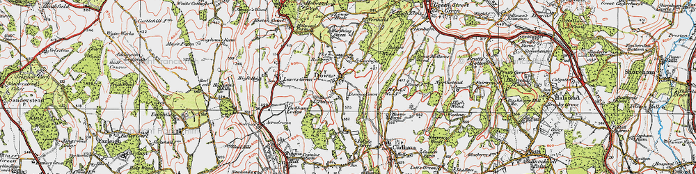 Old map of Downe in 1920