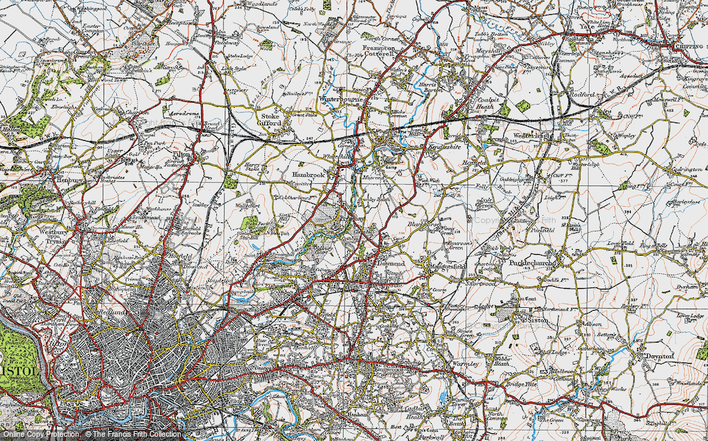 Old Map of Downend, 1919 in 1919