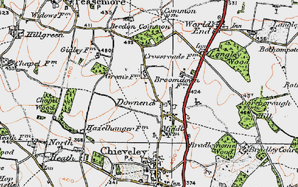 Old map of Downend in 1919
