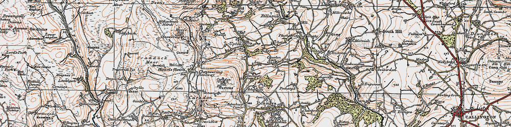 Old map of Downgate in 1919