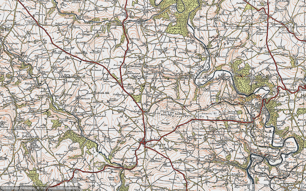 Old Map of Downgate, 1919 in 1919