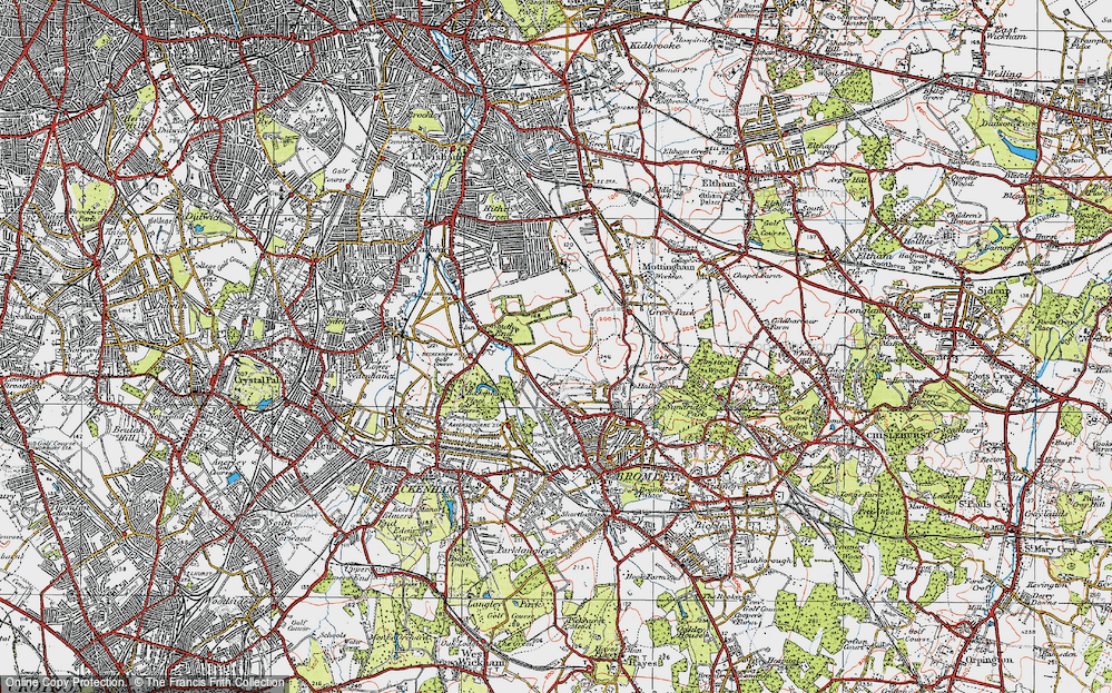 Old Map of Downham, 1920 in 1920