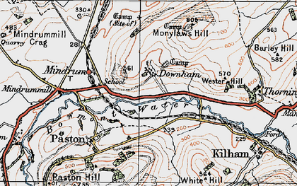 Old map of Downham in 1926