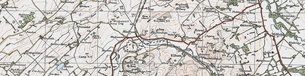 Old map of Downham in 1926