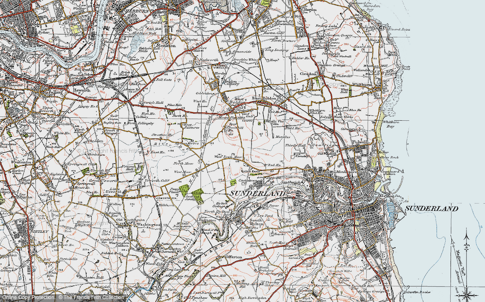 Old Map of Downhill, 1925 in 1925
