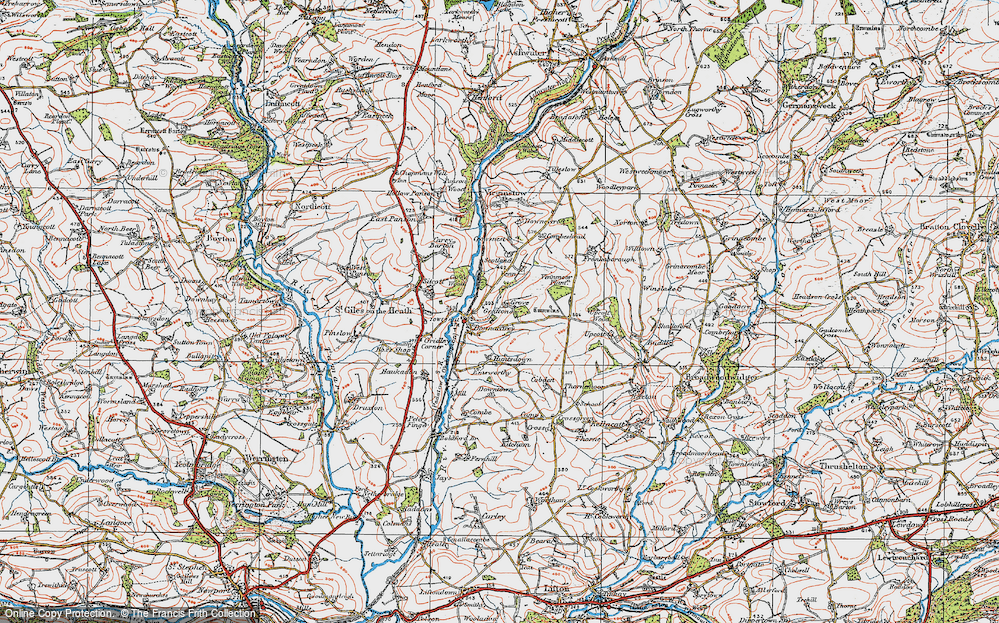 Old Map of Downicary, 1919 in 1919