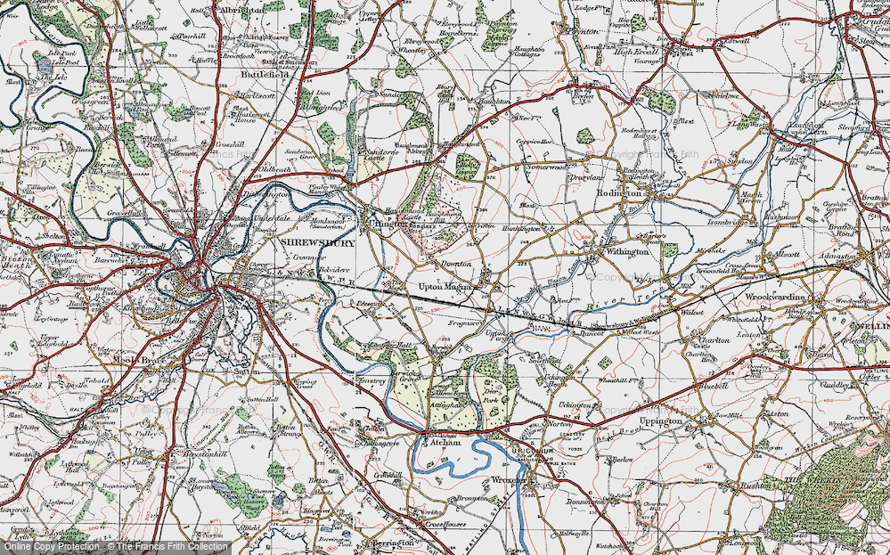 Old Map of Downton, 1921 in 1921