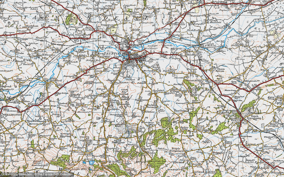 Old Map of Dowslands, 1919 in 1919