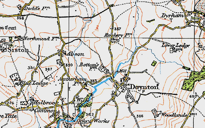 Old map of Doynton in 1919