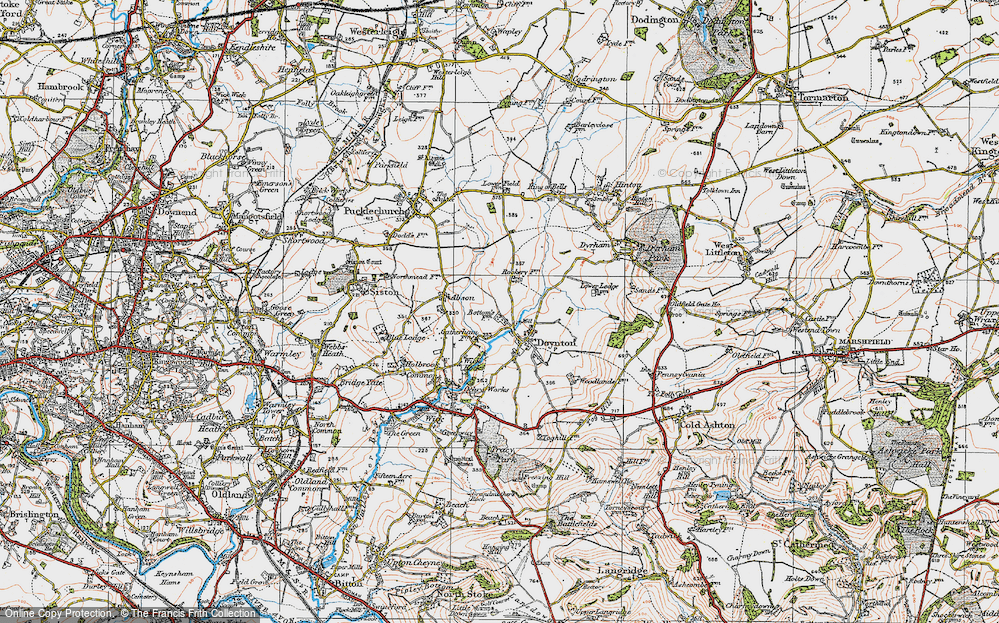 Historic Ordnance Survey Map of Doynton, 1919