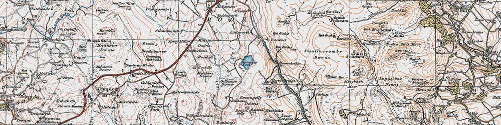 Old map of Brown Gelly in 1919
