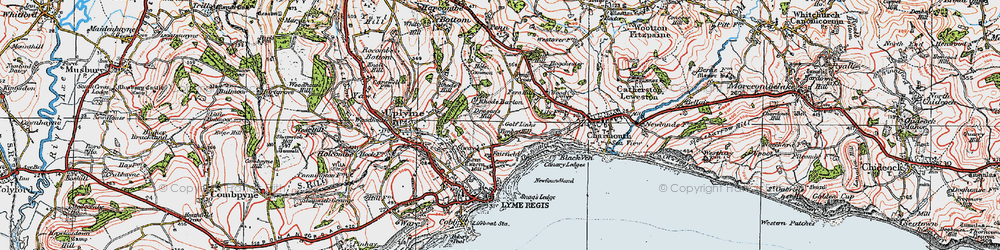 Old map of Dragon's Hill in 1919