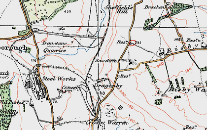 Old map of Foxhills Park in 1924