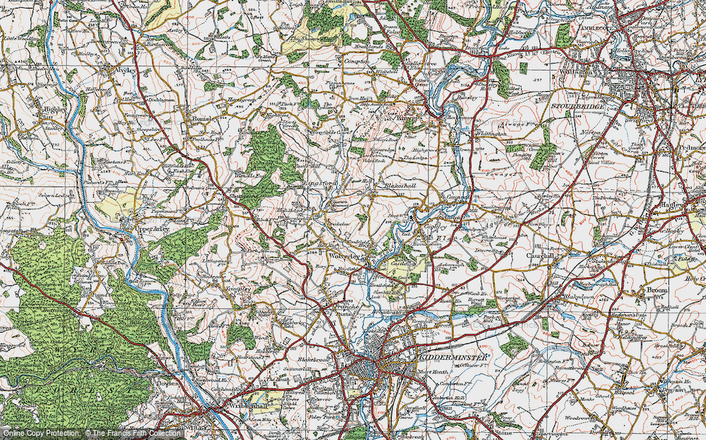 Old Map of Drakelow, 1921 in 1921